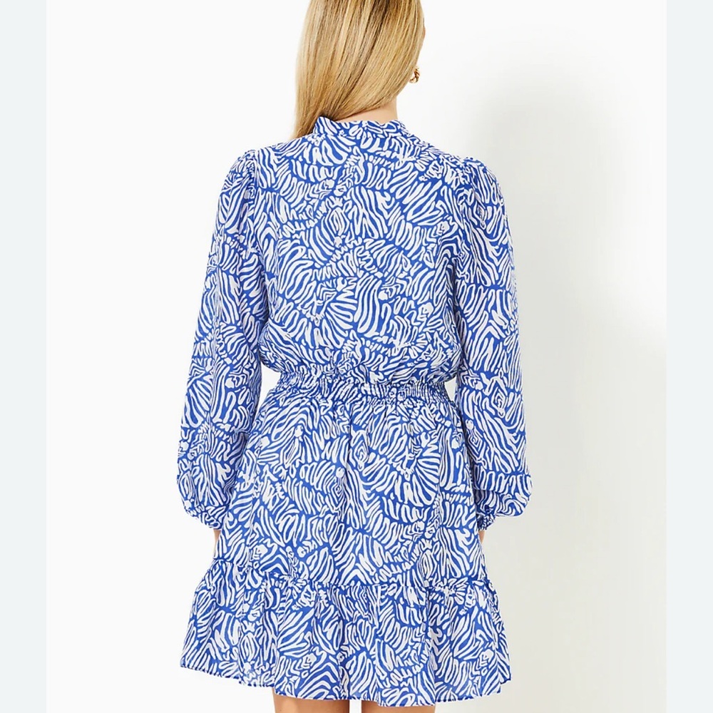 NWT Lilly Pulitzer Axton dress Martinique Blue size 14 - Picture 2 of 6